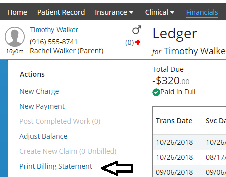 How to Print a Patient Billing Statement – Carestream Dental