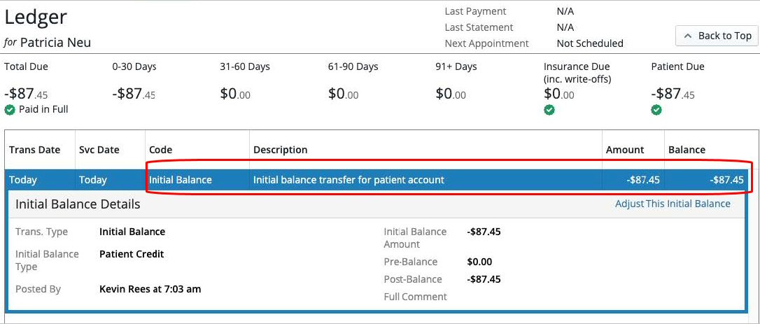 how-to-enter-a-patient-s-starting-initial-balance-carestream-dental